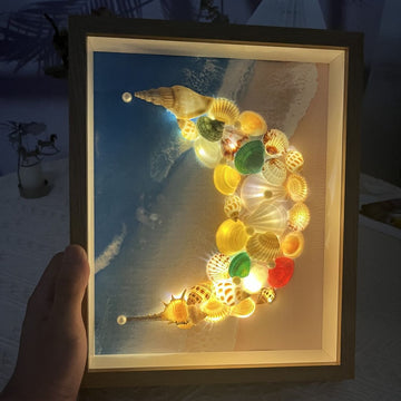 Mangebot™ DIY Shell Photo Frame Night Light