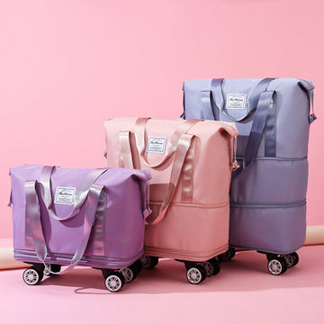 Mangebot™ Expandable Foldable Duffel Bag With Rolling Wheels